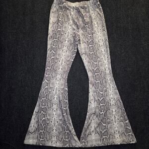 Flare Snakeskin Bellbottom Stretchy Pants Size Large Rue 21